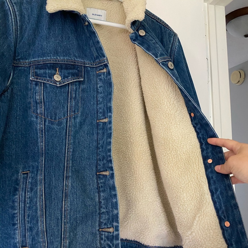 Sherpa lined denim jacket